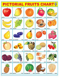 Ibd Pre School Toddlers Educational Fruit Chart Pvc