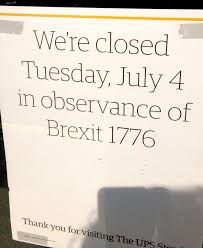 Brexit 1776 Funny Sign