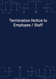 termination notice to employee staff