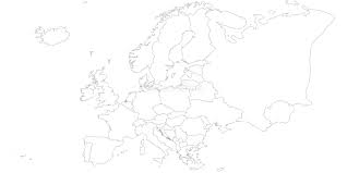 Pusta kontur mapa Europa ilustracja wektor. Ilustracja złożonej z  odosobniony - 111523091