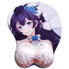 Amazon.com: Anime Girl Raiden Mei Large Boob Pads with 4 cm Height Oppai  Silicone Wrist Rest Sexy Breast Mice mat for Adults Desk Decoration :  Everything Else