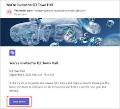 attend a town hall in microsoft teams