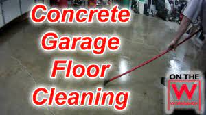 degreasing a concrete garage floor