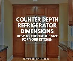 counter depth refrigerator dimensions