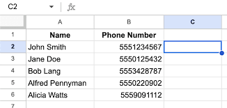 google sheets phone number format easy