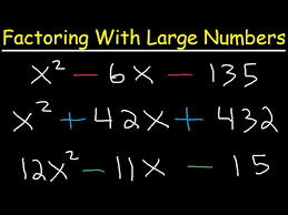 Factoring Trinomials With Large Numbers