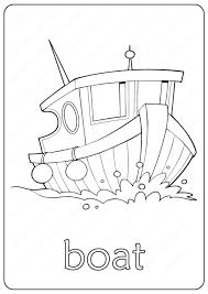 It is a starry night outside. Printable Boat Coloring Page Book Pdf