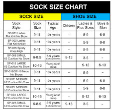 Mens Sock Sizing Chart