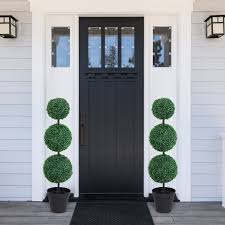 artificial boxwood ball topiary trees