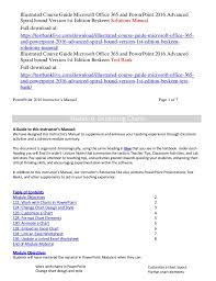 Illustrated Course Guide Microsoft Office 365 And Power