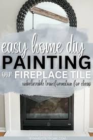 Painting Fireplace Tile Ridiculously