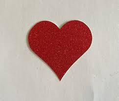 easy diy valentine red glitter heart
