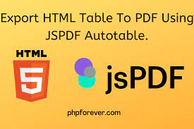 export html table to pdf