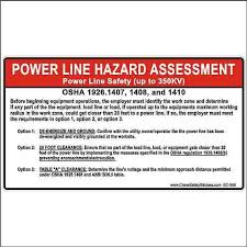 Osha 1926 1407 Osha 1926 1408 Osha 1926 1410 Power Line Hazard Assessment