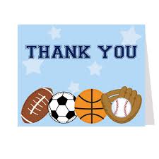 Check spelling or type a new query. Amazon Com Sports Thank You Cards Baby Shower Birthday Boys Oh Boy Little Champ Football Soccer Baseball Basketball Blue All Star Mvp Kids 50 Count Office Products