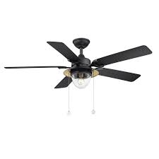 Led Outdoor Textured Black Ceiling Fan