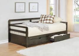 wood twin day bed extension trundle