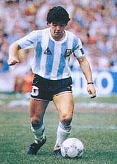Diego maradona of argentina and a south korean defender in a 1986 world cup football (soccer) game. Diego Maradona Wikipedia
