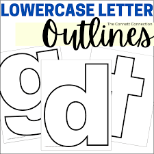 lowercase letter outlines for alphabet