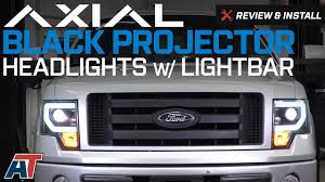 2009 2014 F150 Axial Black Projector Headlights W Drl Lightbar Review Install