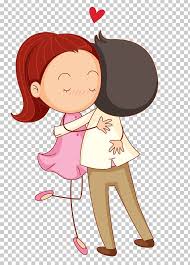 love cartoon romance hug png clipart