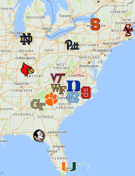 Visit espn to view the 2020 college football standings. Acc Map Teams Logos Sport League Maps Maps Of Sports Leagues