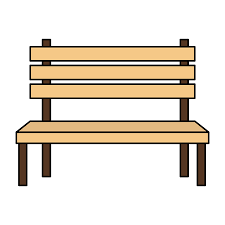 Park Wooden Chair Icon Vector