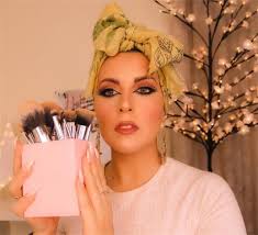 freyara professional makeup brushes set 25pcs glitter pink with brushes holder