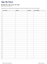 Download The Sign Up Sheet Template From Vertex42 Com Fitness