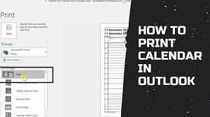 how to print calendar in outlook earn