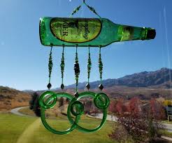 Green Lager Bottle Wind Chime Canada
