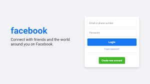 facebook login page in html and css