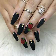 Ver más ideas sobre manicura de uñas, uñas negras con dorado, uñas con piedras. Unas De Acrilico Negras Unas Acrilicas