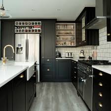 Using black cabinets allows one to choose from practically any color theme or materials to get the look you desire. Black Kitchen Ideas Dark Designs For Cabinets Worktops And Feature Walls That Set A Stylish Tone