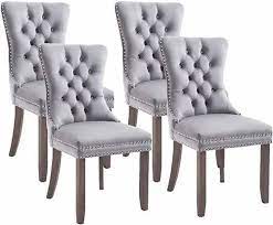 velvet upholstered dining chairs set of