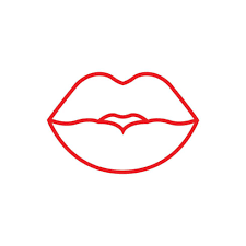 lips icon vector kiss ilration