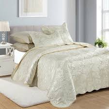 Satin Jacquard Quilted Bedspread Throw