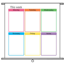 Pull Down Dry Erase Chart This Week