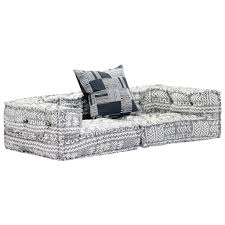 sofa lova pilkos spalvos audinys