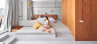 living room with futon mattresses