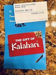 gift card for kalahari resorts and