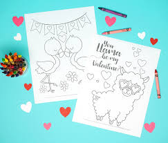 Print and color this cute valentine's day picture. Printable Valentine Coloring Pages Happiness Is Homemade