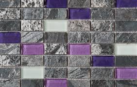 Grey White Purple Quartzite Mosaic