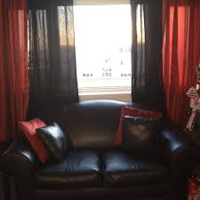 fascinating black red living room