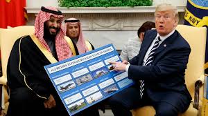 trump touts saudi arms deals in oval