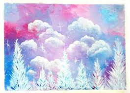 Lavender Sky Pink Sky Painting In