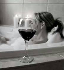 Image result for image wine and bubble bath