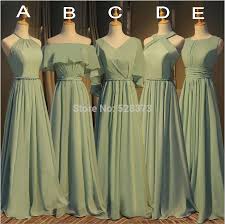 Ynqnfs Bd3 Elegant Chiffon Multi Color Halter Bridesmaid Dresses Olive Green Real Photos