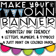 own banner template sign bunting ink