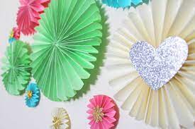 diy paper fan decorations cupcake